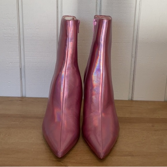 STEVE MADDEN Iridescent Pink Ankle Boots - Picture 5 of 13